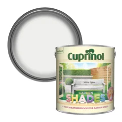Cuprinol Garden Shades Exterior Wood Paint Matt White Daisy 2.5Ltr
