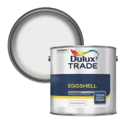 Dulux Trade Eggshell Pure Brilliant White Trim Solvent-Based Paint 2.5Ltr
