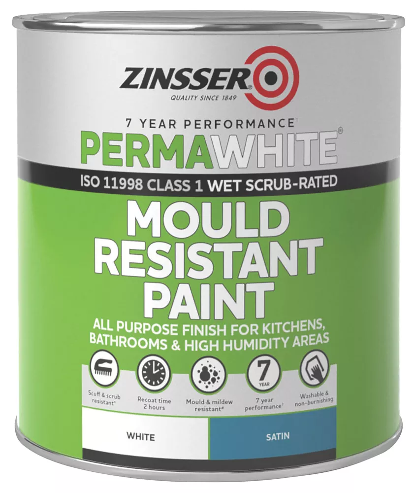Zinsser Self-Priming Paint Satin White 1Ltr 3 Zinsser Self-Priming Paint Satin White 1Ltr