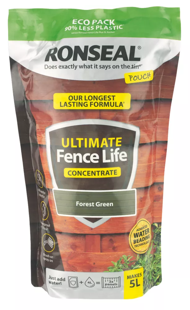 Ronseal Ultimate Fence Life Concentrate Treatment Forest Green 5L From 950mlLtr 3 Ronseal Ultimate Fence Life Concentrate Treatment Forest Green 5L From 950mlLtr