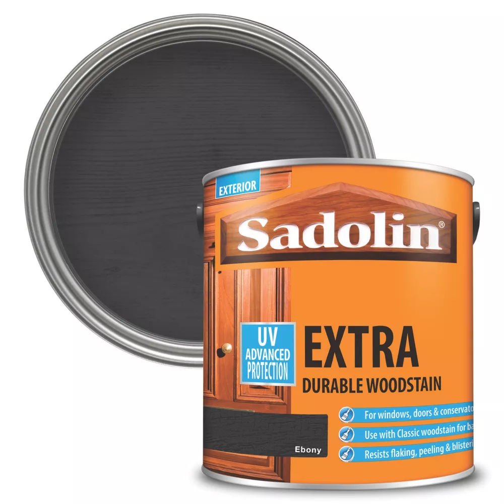 Sadolin Extra Durable Woodstain Semi Gloss Ebony 2.5Ltr 3 Sadolin Extra Durable Woodstain Semi Gloss Ebony 2.5Ltr
