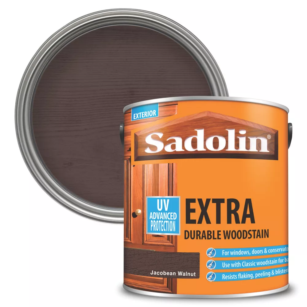 Sadolin Extra Durable Woodstain Semi Gloss Jacobean Walnut 2.5Ltr 3 Sadolin Extra Durable Woodstain Semi Gloss Jacobean Walnut 2.5Ltr