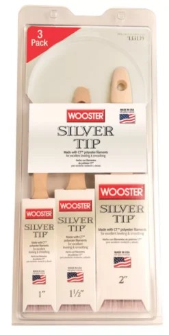 Wooster Silver Tip Paintbrushes 3 Piece Set -Famous Paint Store 2915G A3