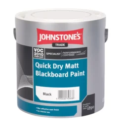 Johnstones Matt Blackboard Paint Black 2.5Ltr