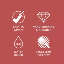 LickPro Matt Red 05 Emulsion Paint 2.5Ltr 12 LickPro Matt Red 05 Emulsion Paint 2.5Ltr -Famous Paint Store 303JY A4