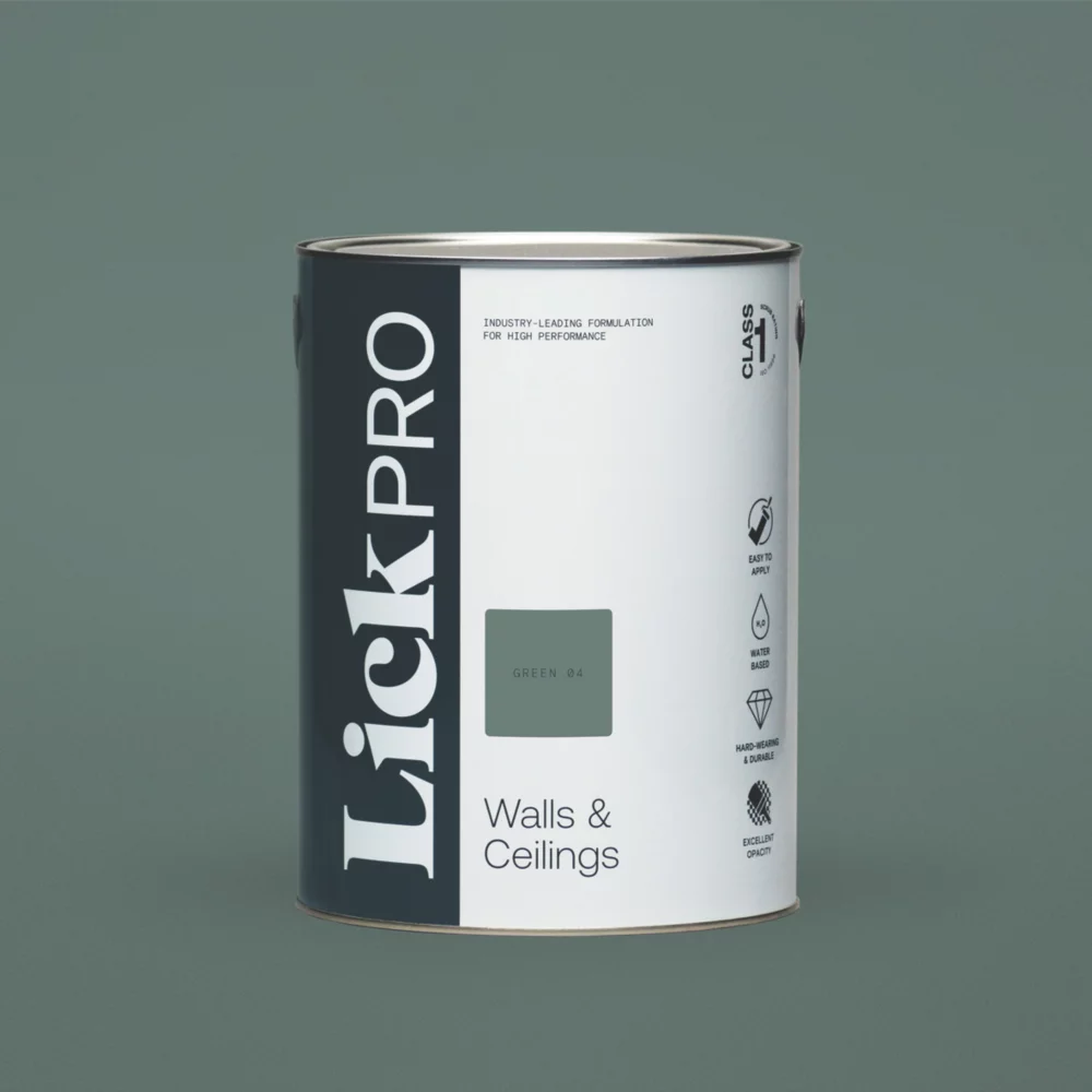 LickPro Eggshell Green 04 Emulsion Paint 5Ltr 3 LickPro Eggshell Green 04 Emulsion Paint 5Ltr