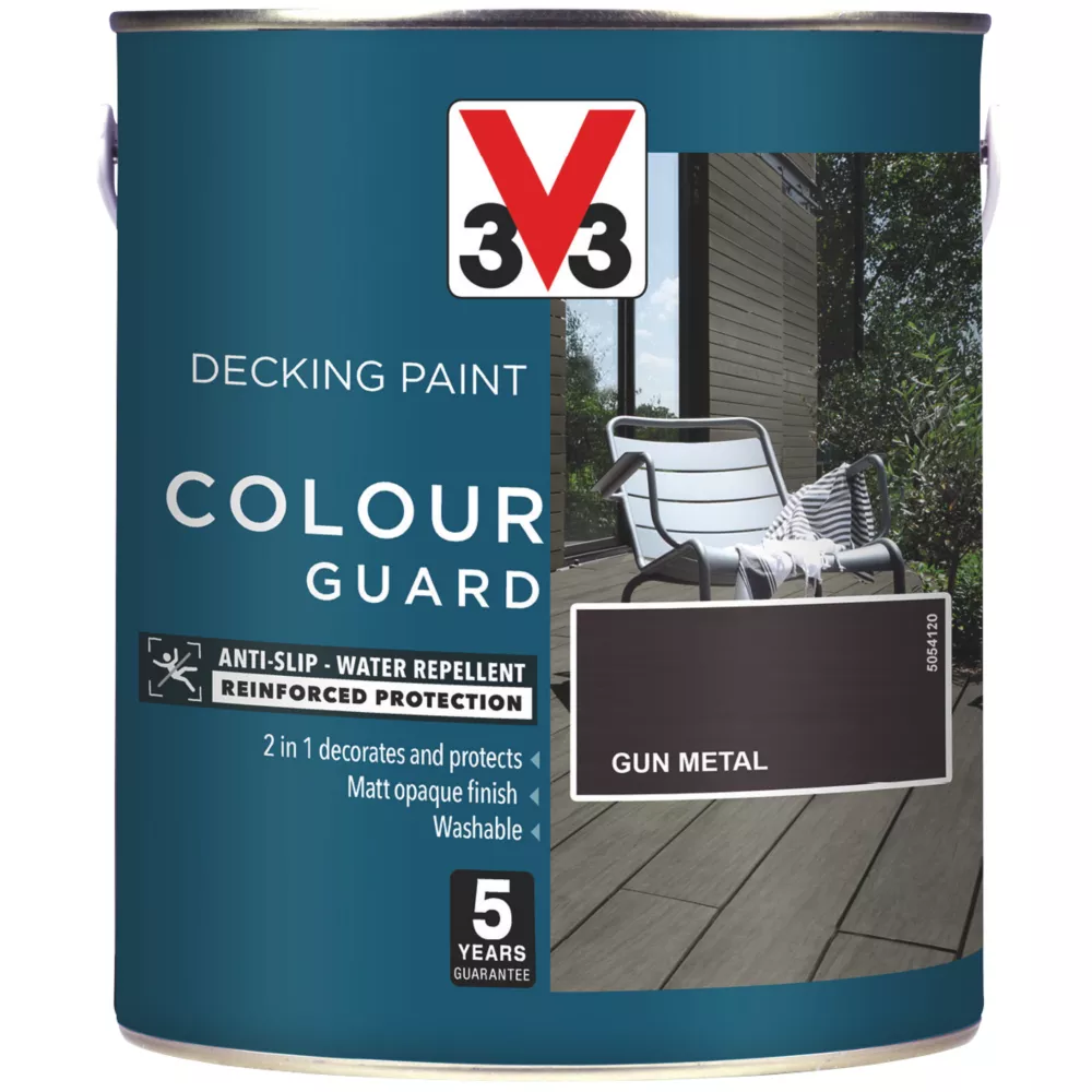 V33 Colour Guard Decking Paint Gun Metal 2.5Ltr 3 V33 Colour Guard Decking Paint Gun Metal 2.5Ltr