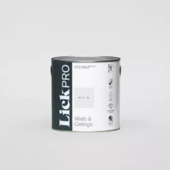 LickPro Matt White 04 Emulsion Paint 2.5Ltr