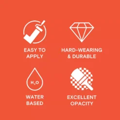 LickPro Matt Orange 01 Emulsion Paint 5Ltr -Famous Paint Store 349JY A4