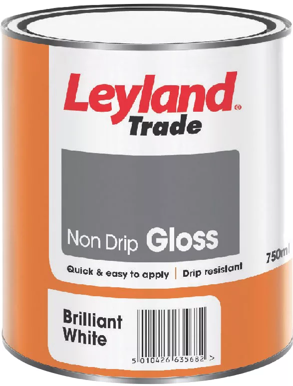 Leyland Trade Gloss White Trim Non-Drip Paint 750ml
