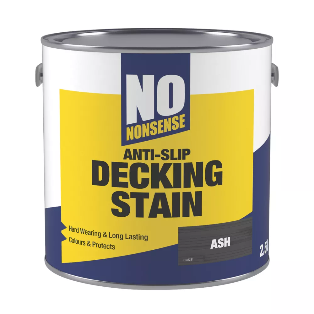 No Nonsense Anti-Slip Quick-Drying Decking Stain Ash 2.5Ltr 3 No Nonsense Anti-Slip Quick-Drying Decking Stain Ash 2.5Ltr