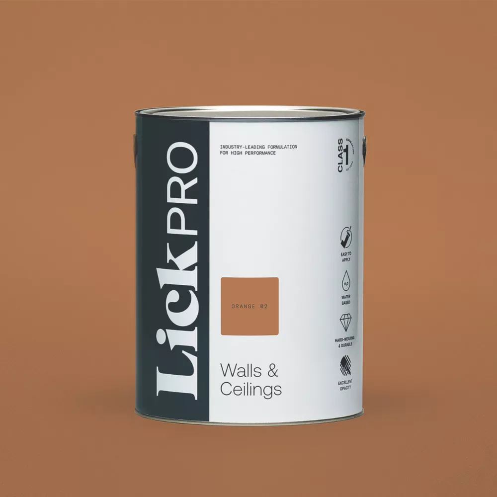 LickPro Matt Orange 02 Emulsion Paint 5Ltr 3 LickPro Matt Orange 02 Emulsion Paint 5Ltr