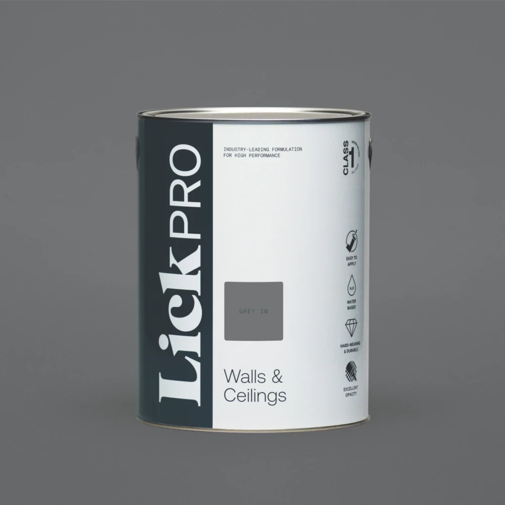 LickPro Matt Grey 10 Emulsion Paint 5Ltr 3 LickPro Matt Grey 10 Emulsion Paint 5Ltr