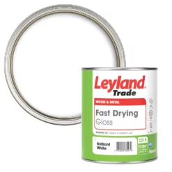 Leyland Trade Gloss Brilliant White Trim Fast-Drying Paint 750ml
