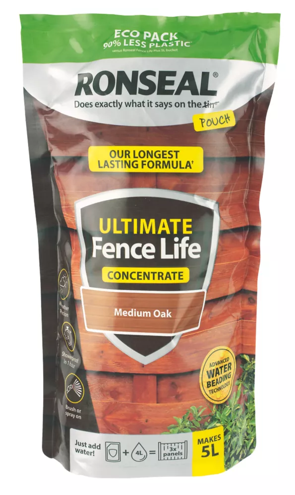 Ronseal Ultimate Fence Life Concentrate Treatment Medium Oak 5L From 950mlLtr 3 Ronseal Ultimate Fence Life Concentrate Treatment Medium Oak 5L From 950mlLtr
