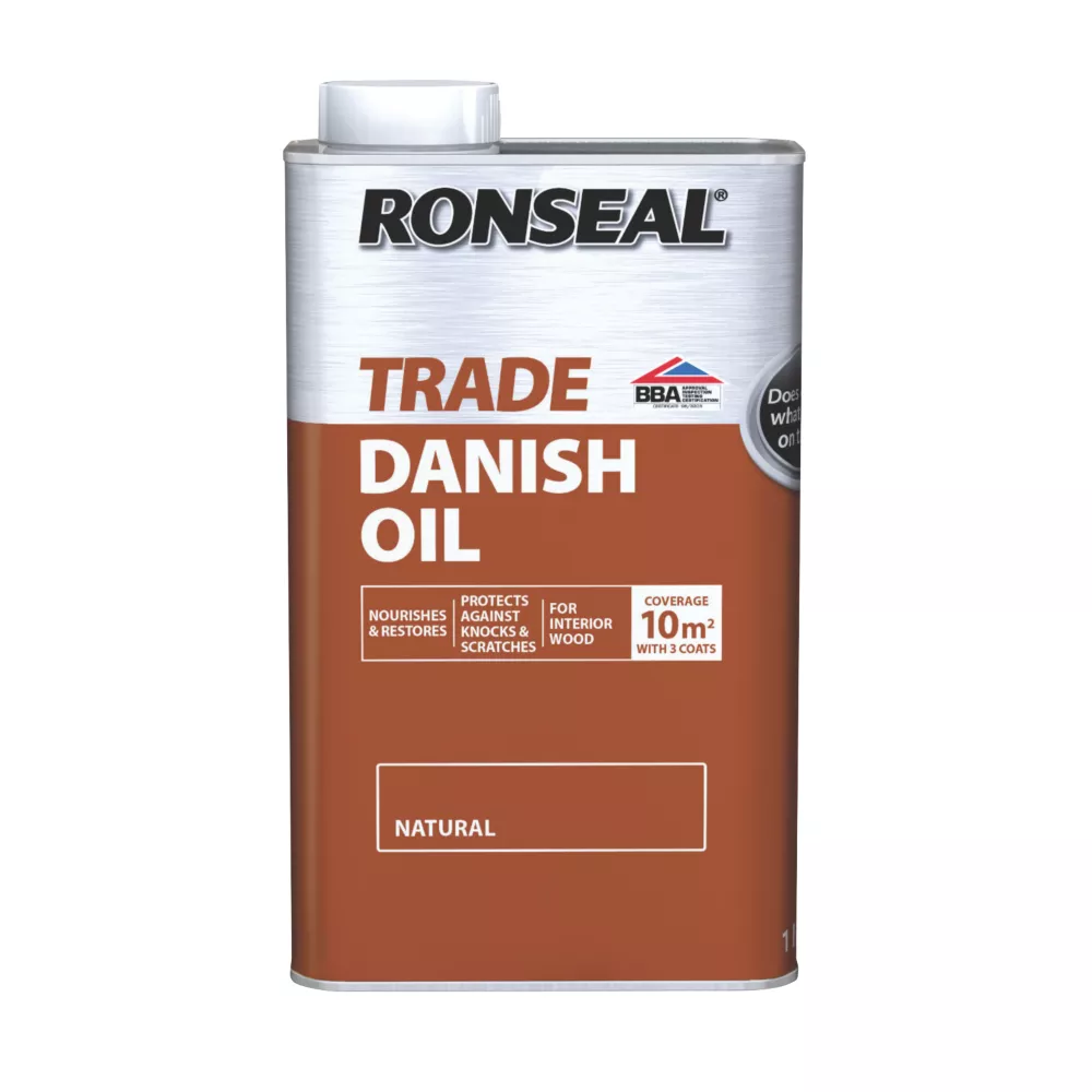 Ronseal Trade Danish Oil Satin Clear 1Ltr 3 Ronseal Trade Danish Oil Satin Clear 1Ltr