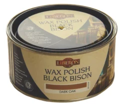 Liberon Black Bison Paste Wax Satin To Gloss Dark Oak 500ml