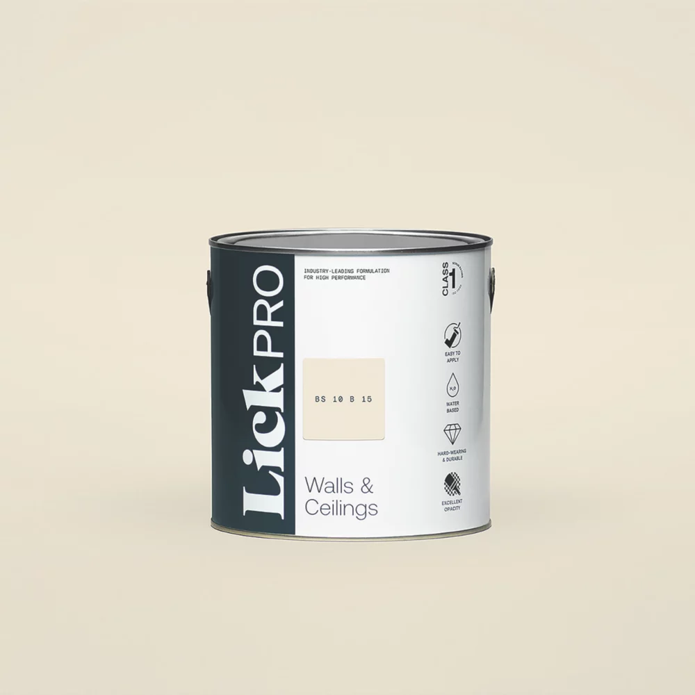 LickPro Eggshell White BS 10 B 15 Emulsion Paint 2.5Ltr 3 LickPro Eggshell White BS 10 B 15 Emulsion Paint 2.5Ltr