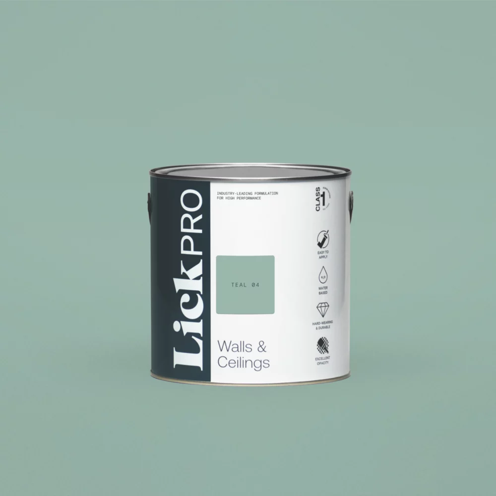 LickPro Matt Teal 04 Emulsion Paint 2.5Ltr 3 LickPro Matt Teal 04 Emulsion Paint 2.5Ltr