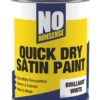 No Nonsense Satin Brilliant White Acrylic Water-Based Paint 1Ltr 2 No Nonsense Satin Brilliant White Acrylic Water-Based Paint 1Ltr -Famous Paint Store 699FR P