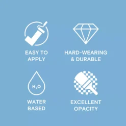 LickPro Matt Blue 10 Emulsion Paint 5Ltr -Famous Paint Store 716JX A4