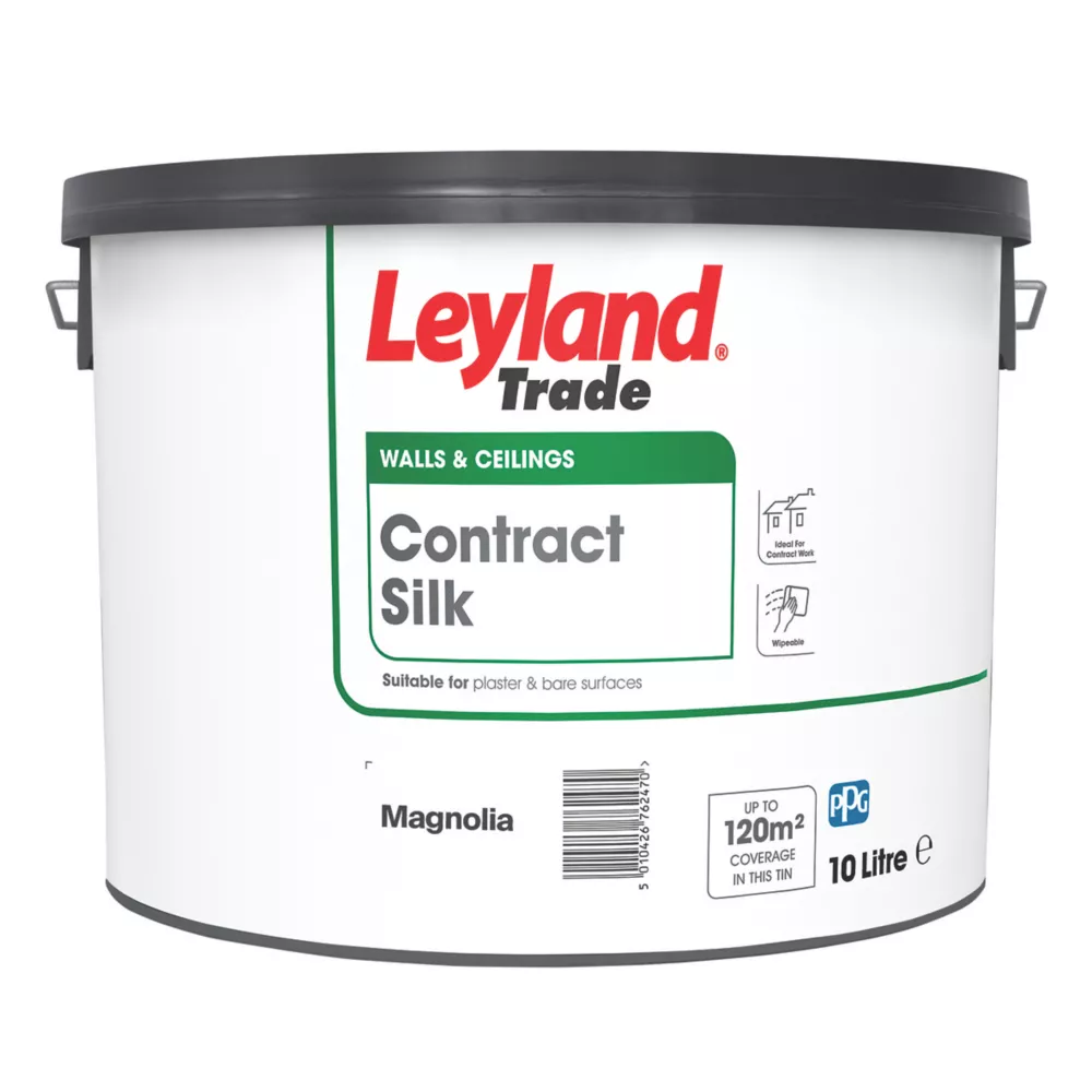 Leyland Trade Contract Silk Magnolia Emulsion Paint 10Ltr 3 Leyland Trade Contract Silk Magnolia Emulsion Paint 10Ltr