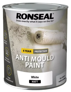 Ronseal Anti Mould Paint Matt White 2.5Ltr -Famous Paint Store 81391 A2
