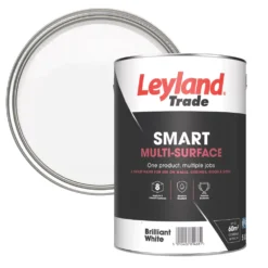 Leyland Trade Smart Eggshell Brilliant White Emulsion Smart Multi-Surface Paint 5Ltr