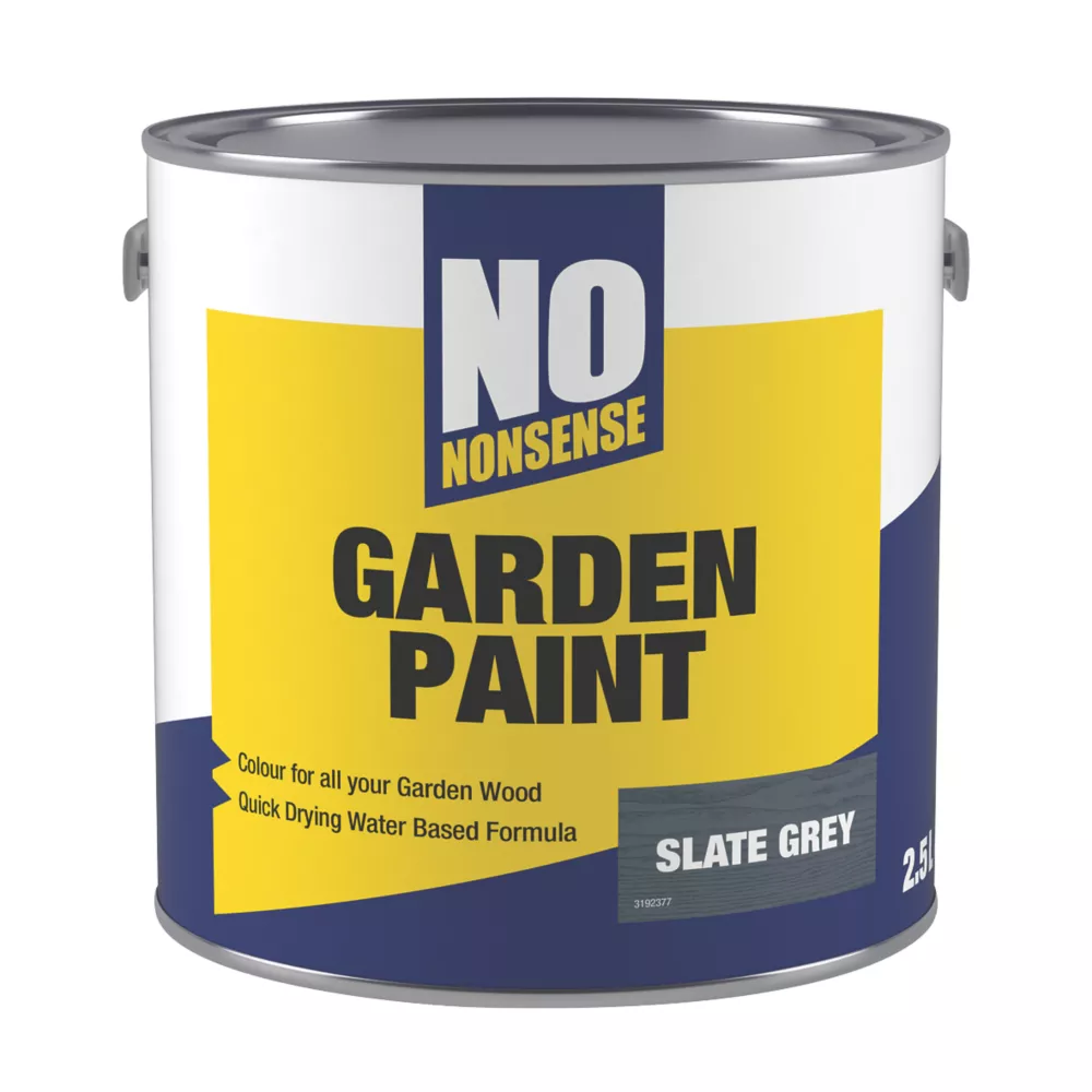 No Nonsense Garden Colour Wood Paint Semi-Matt Slate Grey 2.5Ltr 3 No Nonsense Garden Colour Wood Paint Semi-Matt Slate Grey 2.5Ltr