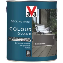V33 Colour Guard Decking Paint Dark Silver 2.5Ltr