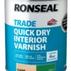 Ronseal Trade Quick-Dry Interior Varnish Matt Clear 750ml -Famous Paint Store 859HT P