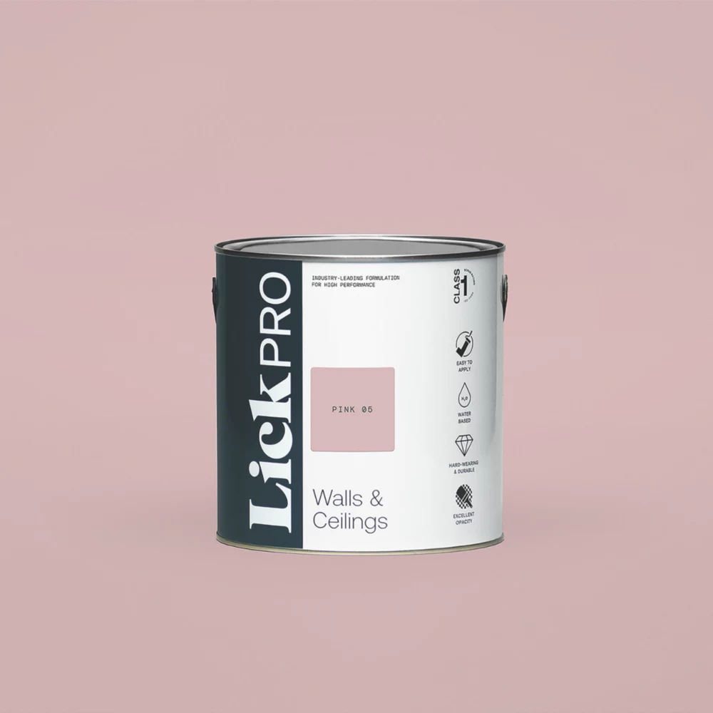 LickPro Matt Pink 05 Emulsion Paint 2.5Ltr 3 LickPro Matt Pink 05 Emulsion Paint 2.5Ltr
