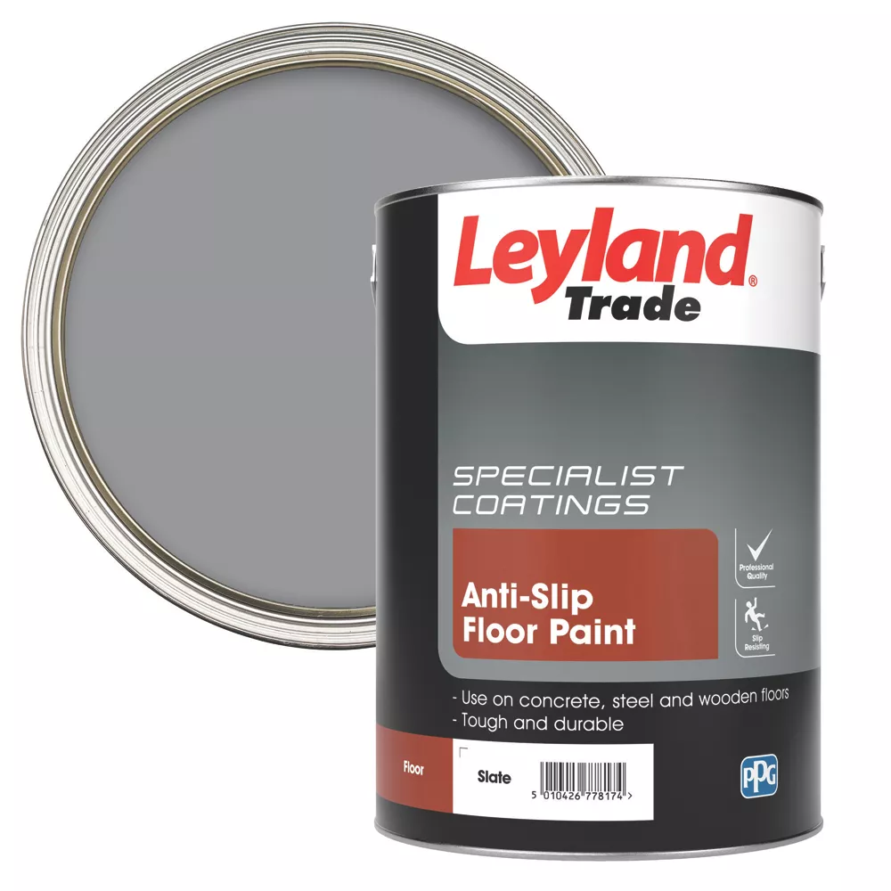 Leyland Trade Anti-Slip Floor Paint Slate 5Ltr 3 Leyland Trade Anti-Slip Floor Paint Slate 5Ltr