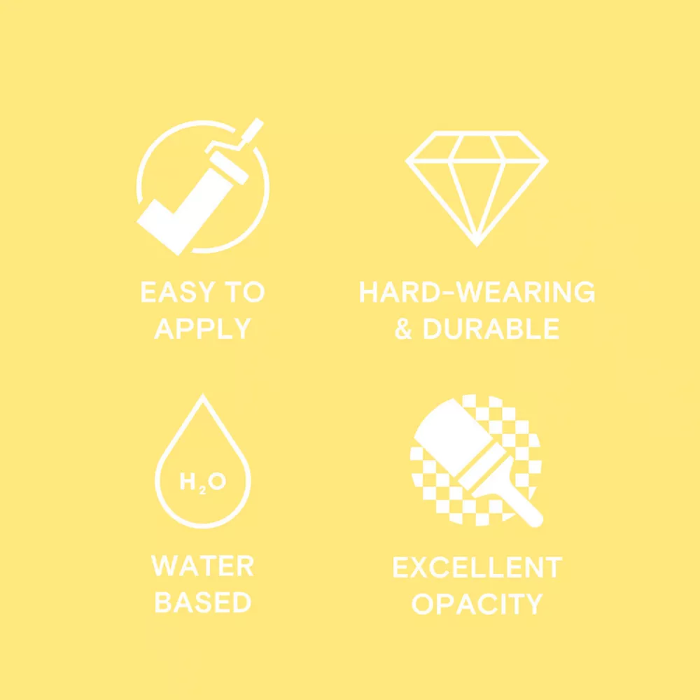 LickPro Eggshell Yellow 06 Emulsion Paint 5Ltr 7 LickPro Eggshell Yellow 06 Emulsion Paint 5Ltr - Image 5