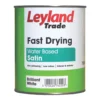 Leyland Trade Fast Drying Satin Paint Brilliant White 750ml 1 Leyland Trade Fast Drying Satin Paint Brilliant White 750ml -Famous Paint Store 969HF P