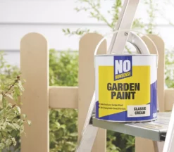 No Nonsense Garden Colour Wood Paint Semi-Matt Classic Cream 2.5Ltr -Famous Paint Store 9714X A2